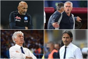 SERIE A – Il Giudice Sportivo li ferma tutti: un turno di squalifica a Spalletti, Mourinho, Inzaghi e Gasperini